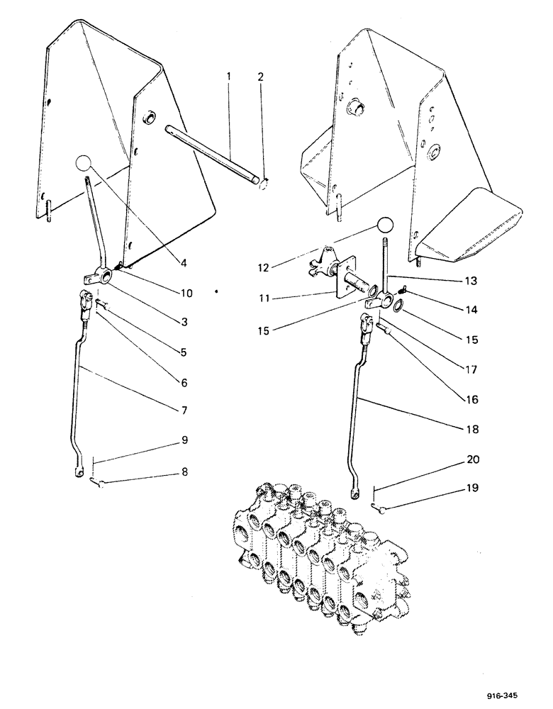 Схема запчастей Case 580F - (306) - SIDE SHIFT BACKHOE, EXTENDAHOE CONTROL (84) - BOOMS, DIPPERS & BUCKETS