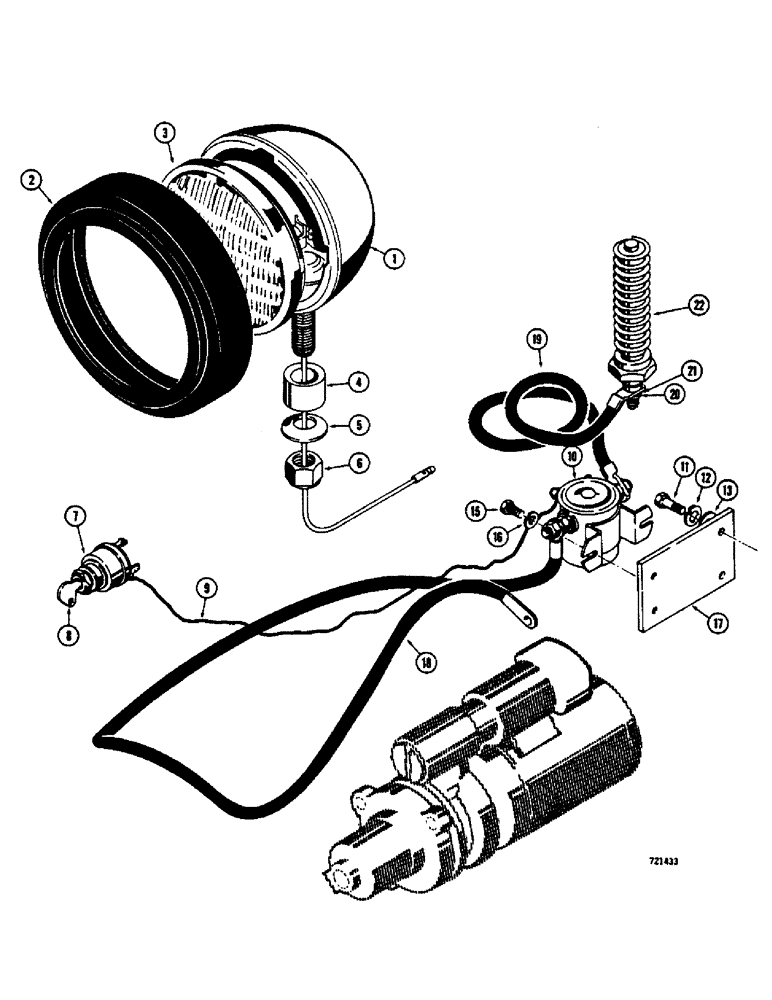 Схема запчастей Case 475 - (058) - LIGHTS (55) - ELECTRICAL SYSTEMS