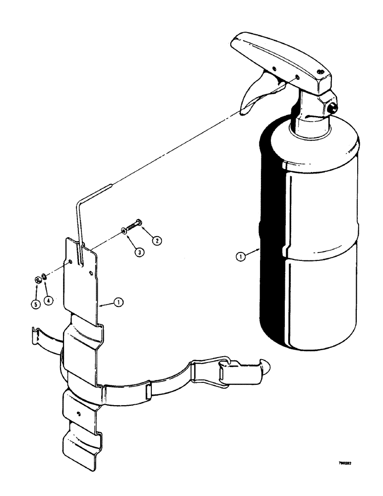 Схема запчастей Case 800 - (292) - FIRE EXTINGUISHER (05) - UPPERSTRUCTURE CHASSIS