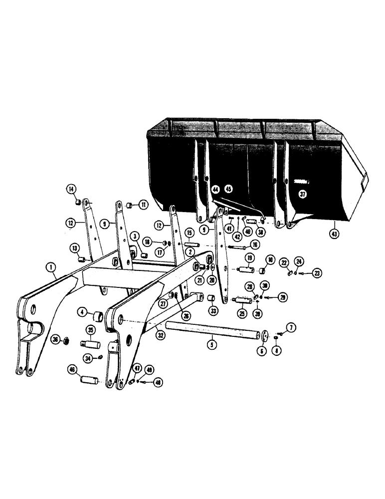 Схема запчастей Case W7 - (246) - LOADER LIFT FRAME AND RELATED PARTS (09) - CHASSIS