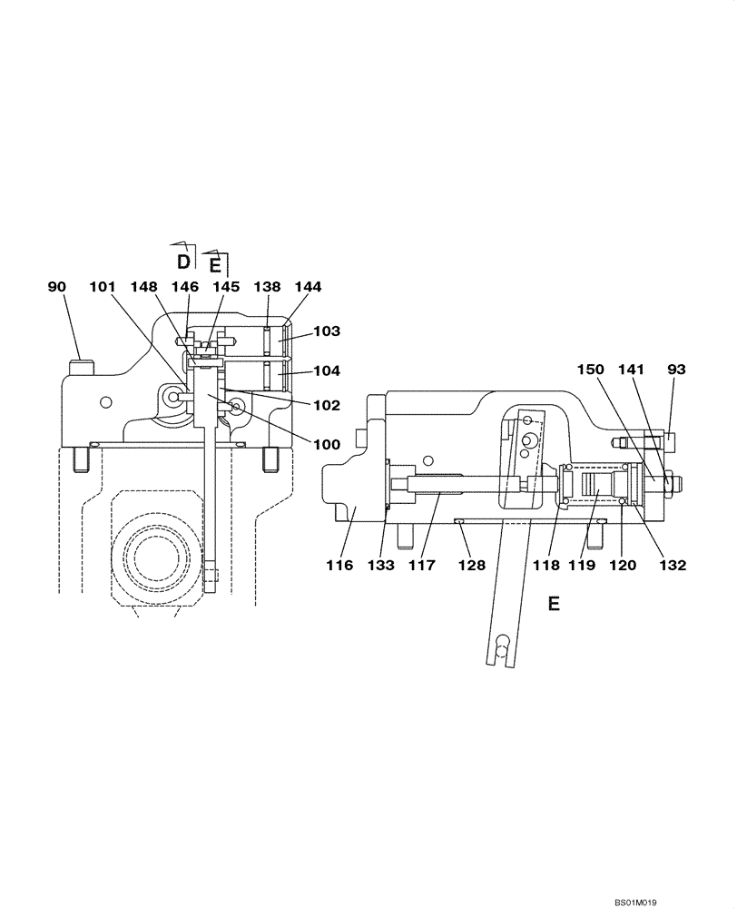 Схема запчастей Case CX800 - (08-59) - PUMP ASSY, HYDRAULIC - LOW PRESSURE (08) - HYDRAULICS