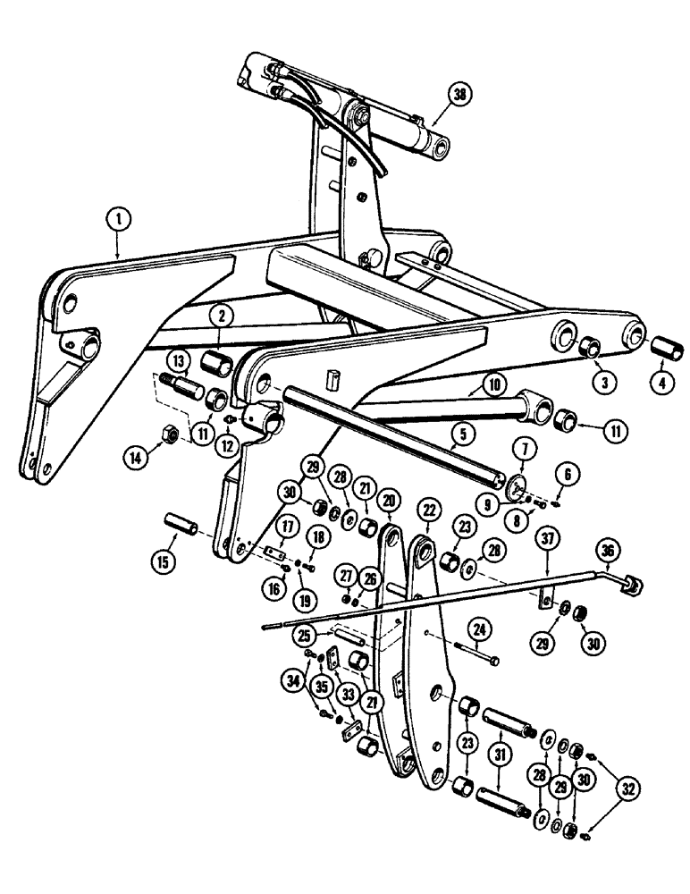 Схема запчастей Case W8B - (192) - LOADER LIFT FRAME AND RELATED PARTS (05) - UPPERSTRUCTURE CHASSIS