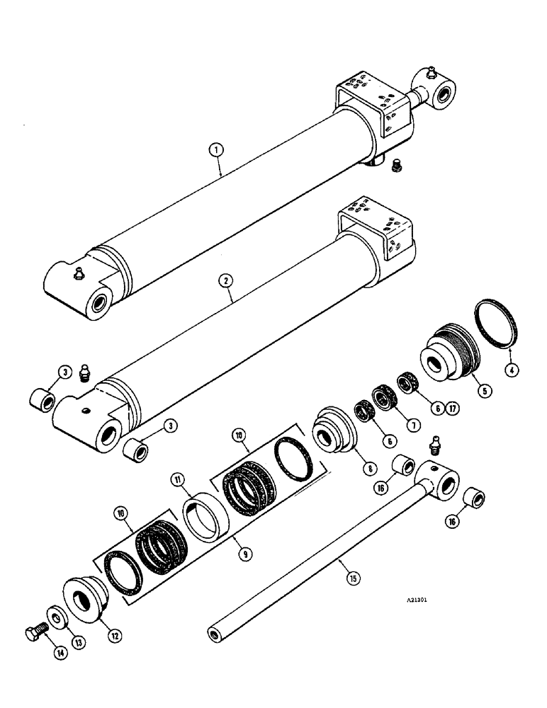 Схема запчастей Case W8E - (262) - G31992 LOADER LIFT CYLINDERS, G32178 LOADER LIFT CYLINDERS (08) - HYDRAULICS