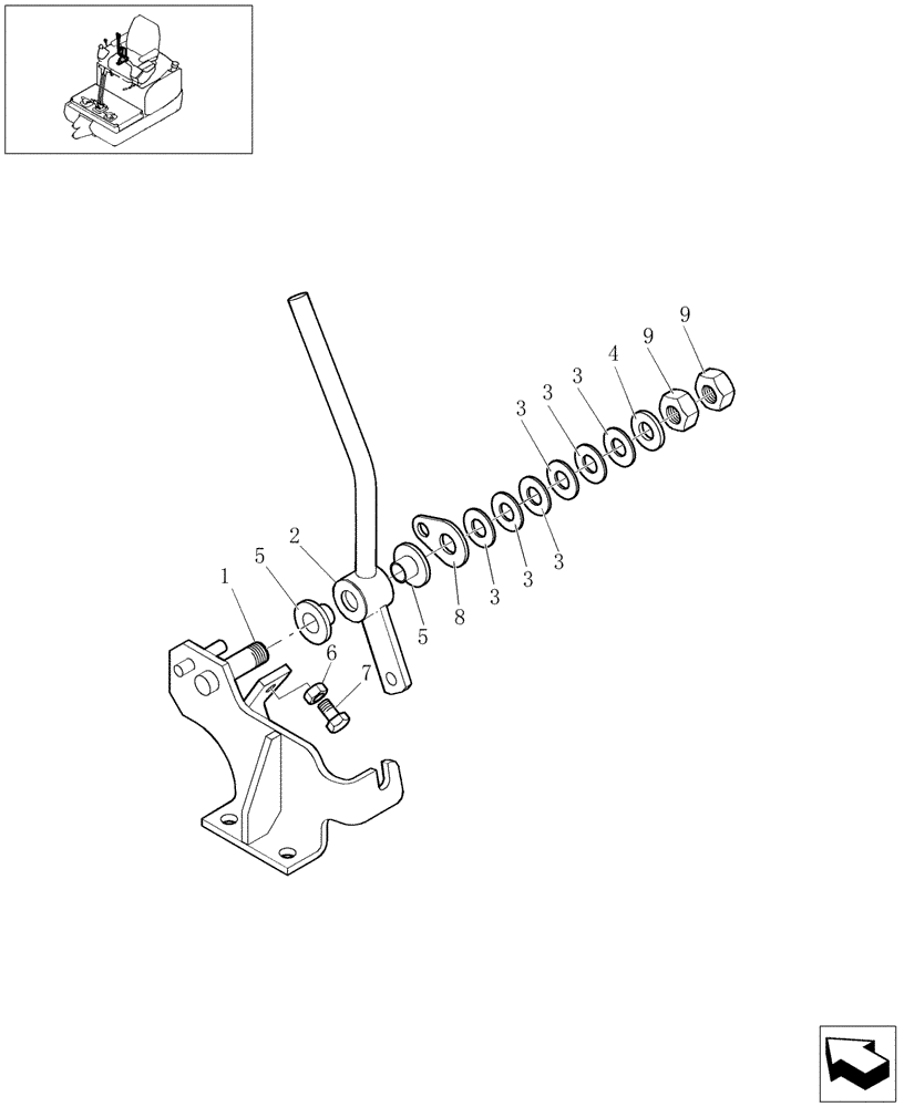 Схема запчастей Case CX27B - (0.004A[01]) - LEVER ASSY THROTTLE - COMPONENTS (00) - GENERAL