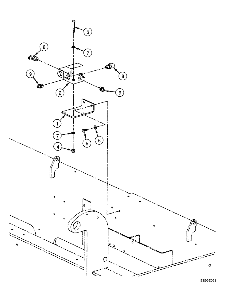 Схема запчастей Case 686G - (8-30) - FRAME LEVEL LOCKOUT VALVE AND RELATED PARTS (SERIES 2 686GXR AND 688G) (08) - HYDRAULICS