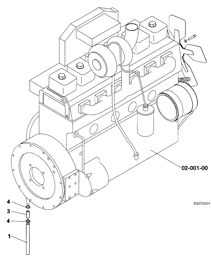 Схема запчастей Case SV216 - (02-001-01[01]) - ENGINE - VENTILATION (GROUP 107) (ND127533) (02) - ENGINE