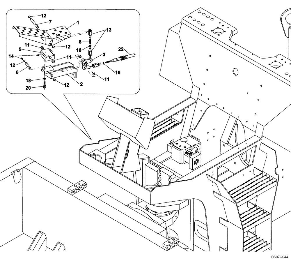 Схема запчастей Case SV208 - (12-022-00[04]) - CONTROL, DOZER BLADE (GROUP 559) (ND109737) (09) - CHASSIS/ATTACHMENTS