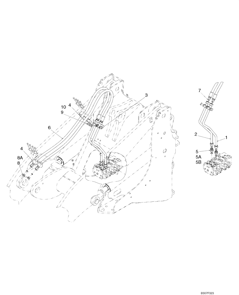 Схема запчастей Case 621E - (08-09) - HYDRAULICS - LOADER AUXILIARY (XR LOADER) (08) - HYDRAULICS