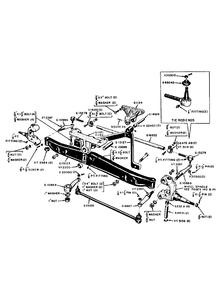 Схема запчастей Case 320 - (080) - HEAVY DUTY FRONT AXLE (05) - STEERING