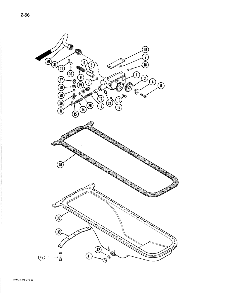 Схема запчастей Case 1080B - (2-56) - OIL PUMP, 504BDT ENGINE (02) - ENGINE