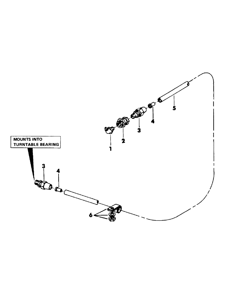 Схема запчастей Case 50 - (038) - TURNTABLE BEARING LUBRICATION LINE, (USED ON UNITS WITH SERIAL NUMBER 863 AND AFTER) (33) - BRAKES & CONTROLS