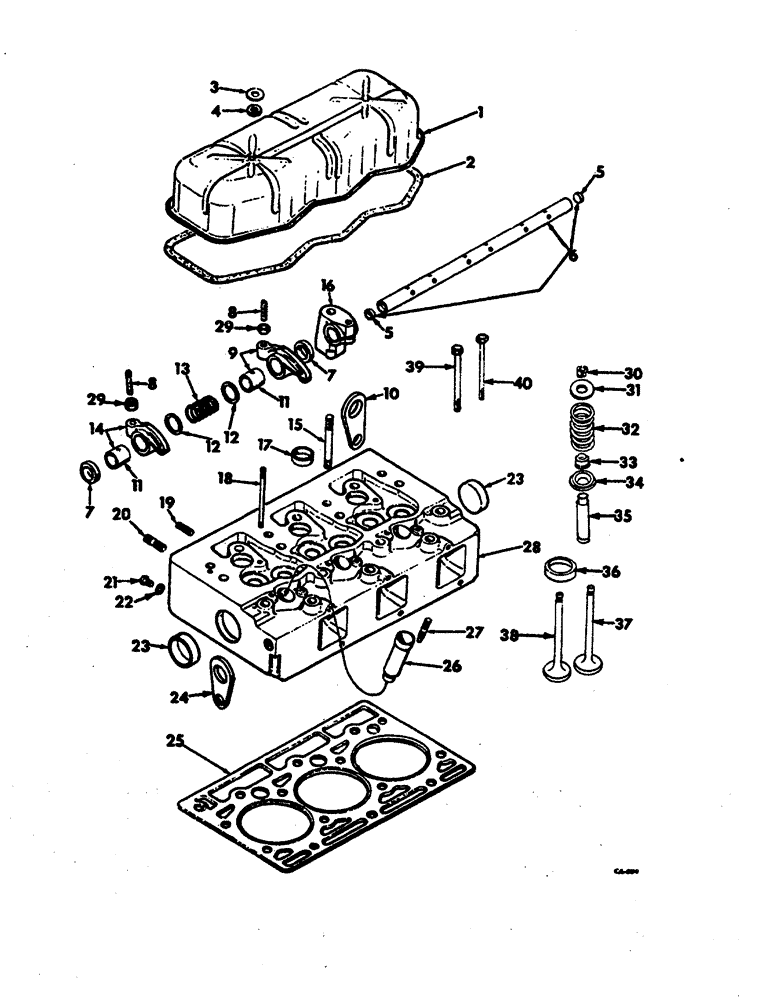 Схема запчастей Case 3400 - (118) - CYLINDER HEAD AND RELATED PUMP (10) - ENGINE