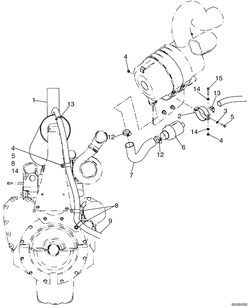 Схема запчастей Case 521D - (02-13A) - MUFFLER - SPARK ARRESTER/ASPIRATOR (02) - ENGINE