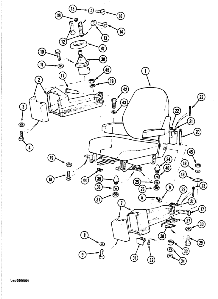 Схема запчастей Case 688 - (9-036) - HAND CONTROL VALVE CONSOLES, P.I.N. FROM 74256, 74258 TO 74485, 11501 & AFTER (09) - CHASSIS