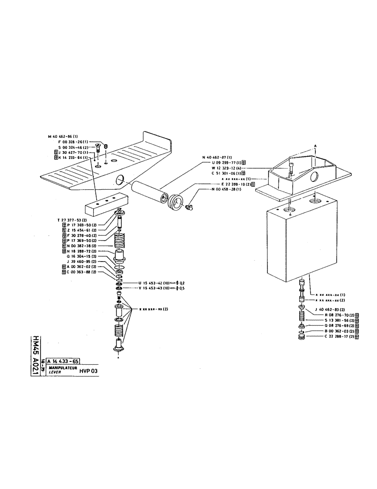 Схема запчастей Case 220 - (193) - LEVER (07) - HYDRAULIC SYSTEM