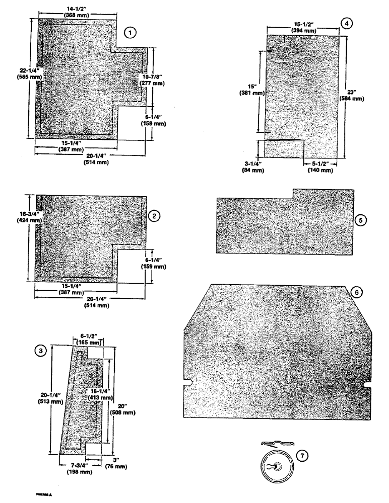 Схема запчастей Case 350B - (304) - NOISE REDUCTION PADS (05) - UPPERSTRUCTURE CHASSIS