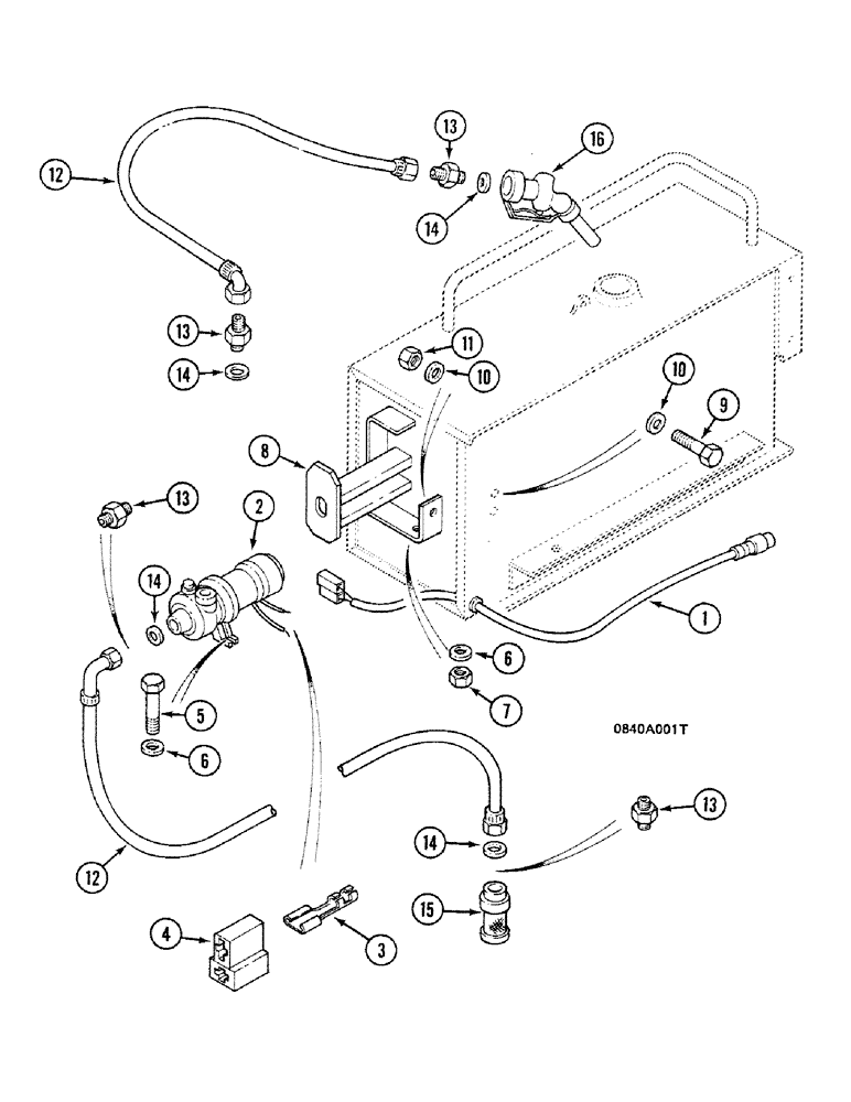 Схема запчастей Case 688C - (3-12) - FUEL FILLING PUMP (02) - FUEL SYSTEM