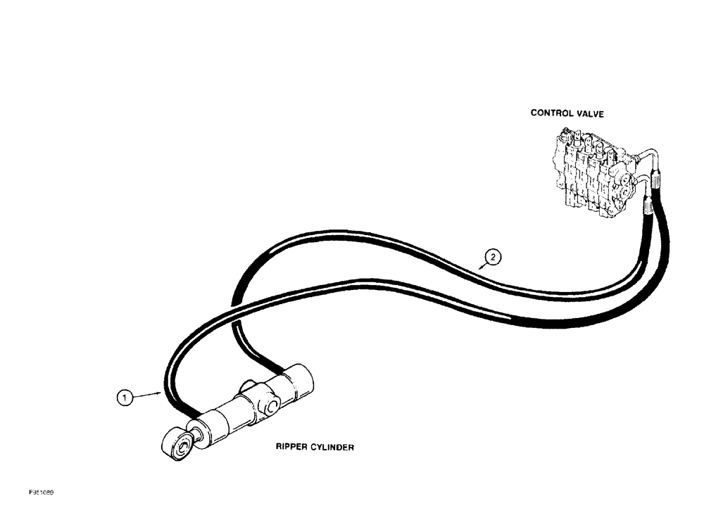 Схема запчастей Case 550G - (1-16) - PICTORIAL INDEX, RIPPER HYDRAULIC CIRCUIT (00) - PICTORIAL INDEX