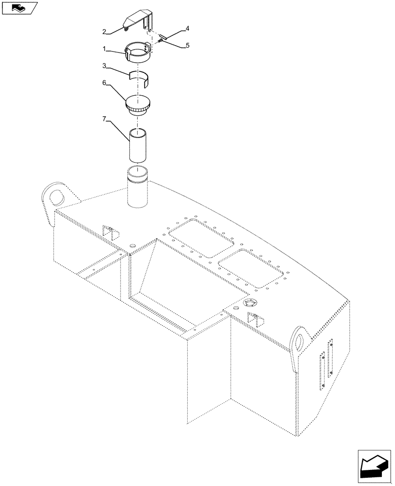 Схема запчастей Case SV211 - (39.100.AS[01]) - FUEL FILL LOCK (39) - FRAMES AND BALLASTING