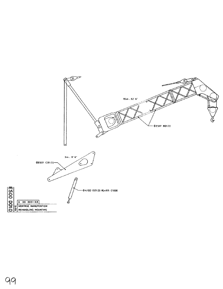 Схема запчастей Case SC150L - (099) - REHANDLING MOUNTING 