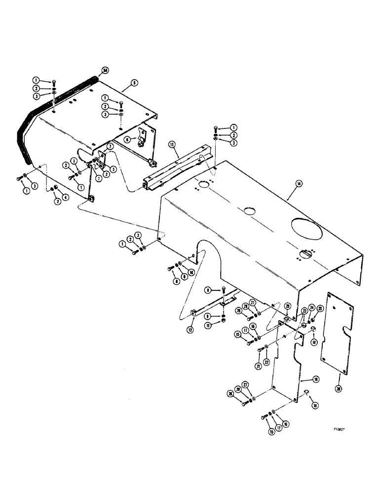 Схема запчастей Case 580B - (230) - HOOD AND RELATED PARTS (09) - CHASSIS/ATTACHMENTS