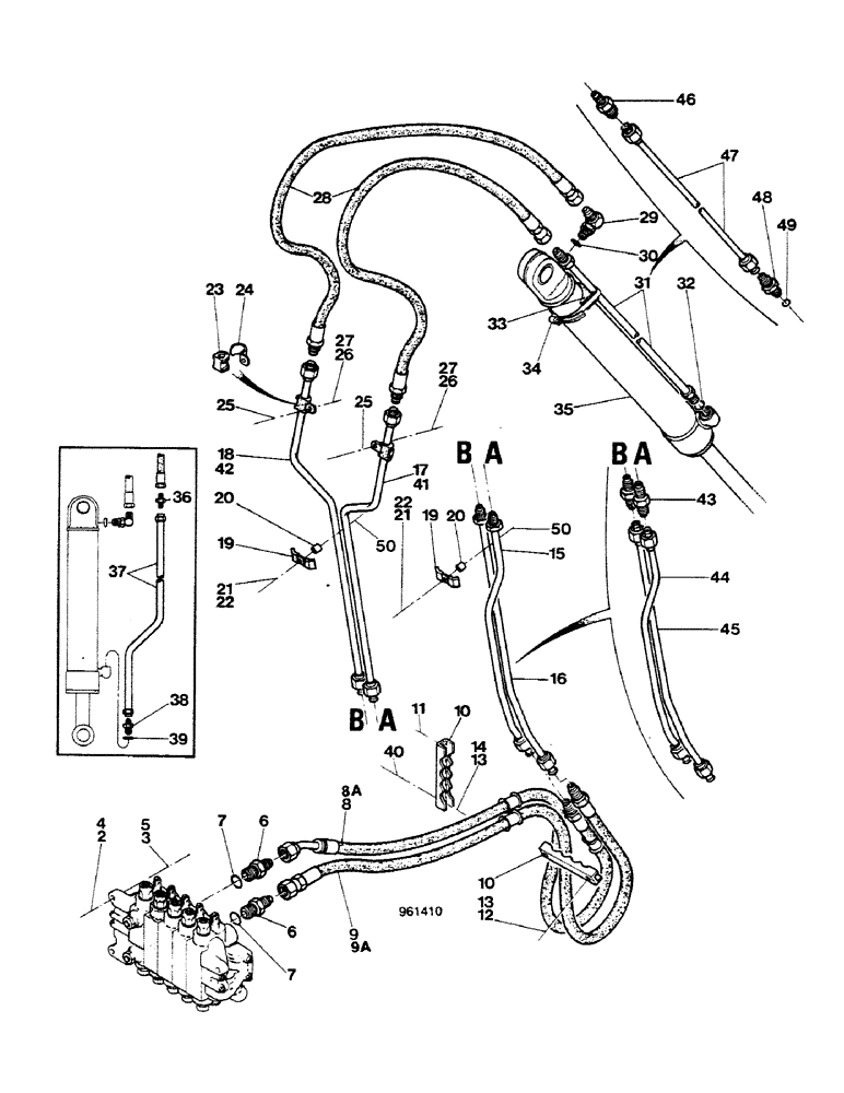 Схема запчастей Case 580G - (236) - AXIAL BACKHOE - BUCKET CYLINDER HYDRAULIC CIRCUIT (08) - HYDRAULICS