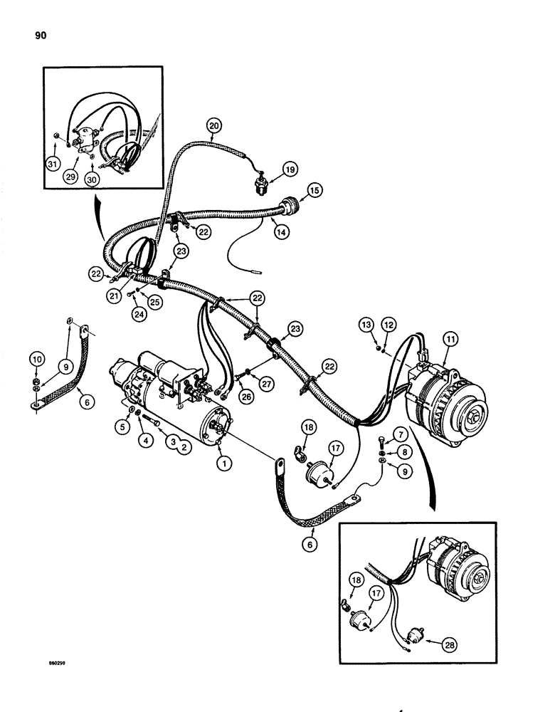 Схема запчастей Case 1080 - (090) - CASE ENGINE ELECTRICAL SYSTEM (55) - ELECTRICAL SYSTEMS