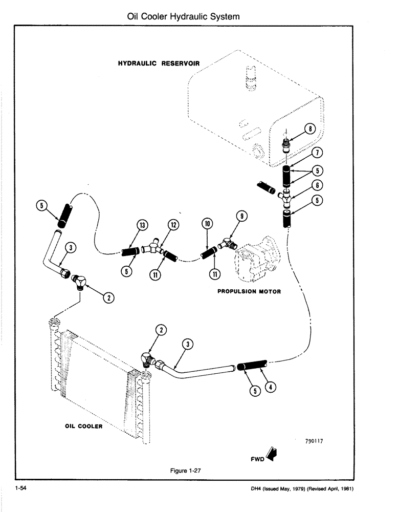 Схема запчастей Case DH4 - (1-54) - OIL COOLER HYDRAULIC SYSTEM (35) - HYDRAULIC SYSTEMS