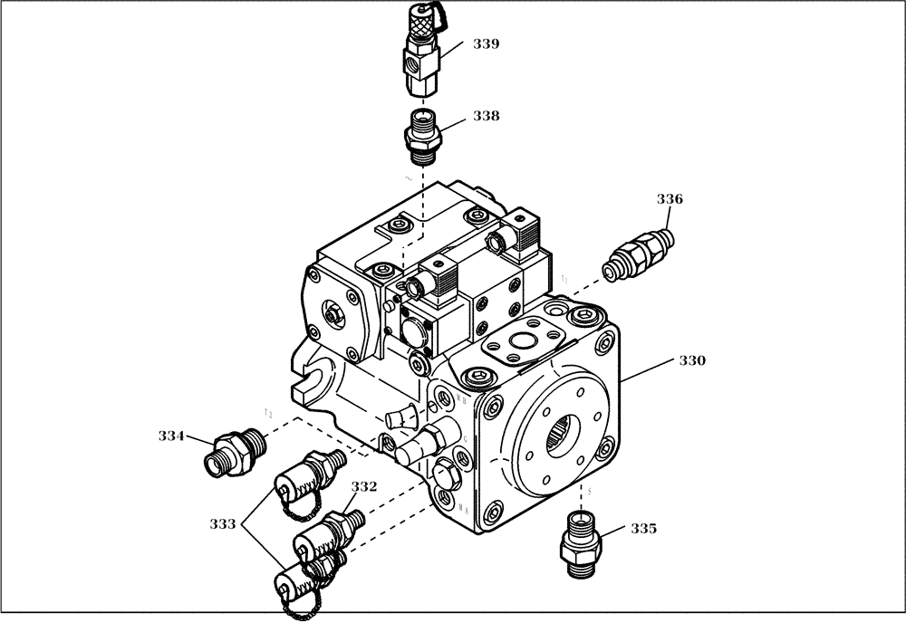 Схема запчастей Case 221D - (22.060[001]) - AXIAL PISTON PUMP (S/N 581101-UP) (35) - HYDRAULIC SYSTEMS