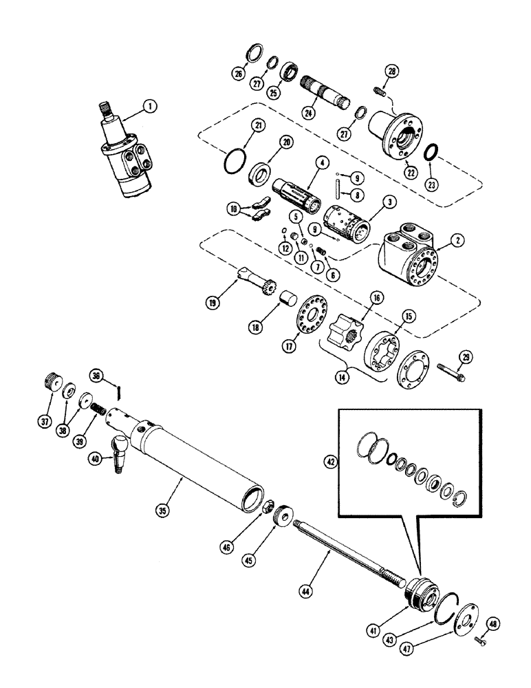 Схема запчастей Case 680CK - (080) - L13405 CONTROL PUMP, 1ST USED LOADER SER. NO. 9100861 