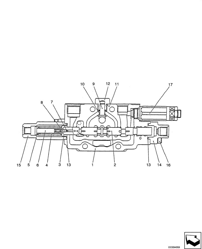 Схема запчастей Case CX25 - (08-43[00]) - VALVE ASSY - BOOM (08) - HYDRAULICS