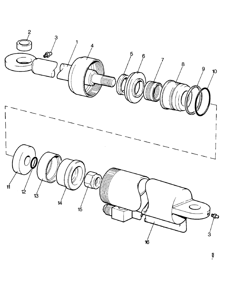 Схема запчастей Case 850 - (J05-1) - 4-IN-1 BUCKET CYLINDER (07) - HYDRAULIC SYSTEM