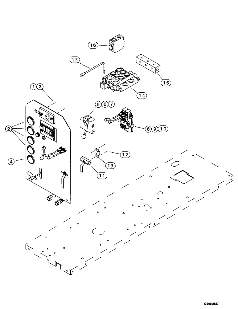 Схема запчастей Case 200TX - (9-34) - CONTROL VALVES 