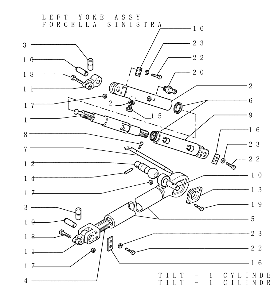 Схема запчастей Case 1850K LT - (9.481[02]) - HYDRAULIC TILT ANGLEDOZER (HA) OPTIONAL CODE 76054830 (19) - OPTIONS