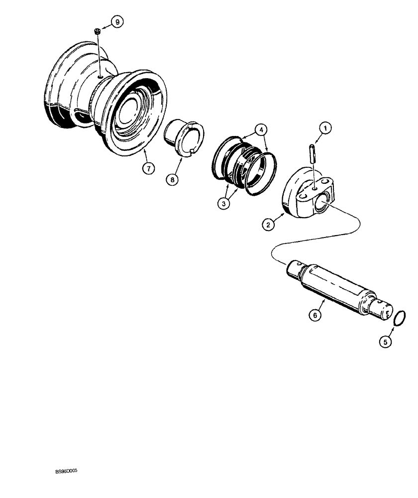 Схема запчастей Case 1150G - (5-014) - TRACK ROLLERS (04) - UNDERCARRIAGE