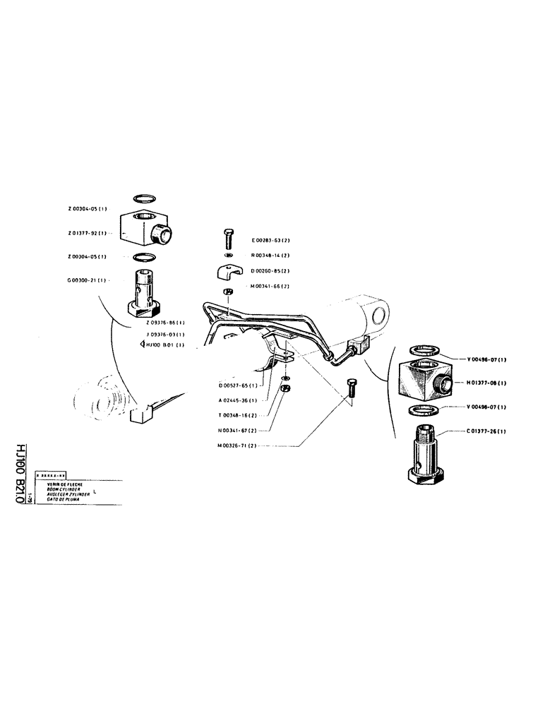 Схема запчастей Case LC80 - (186) - BOOM CYLINDER 