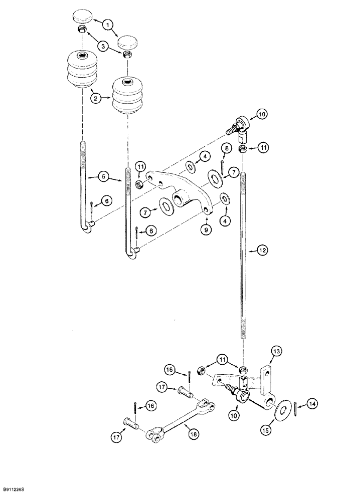 Схема запчастей Case 650G - (6-38) - TRANSMISSION RANGE SHIFT CONTROL (06) - POWER TRAIN