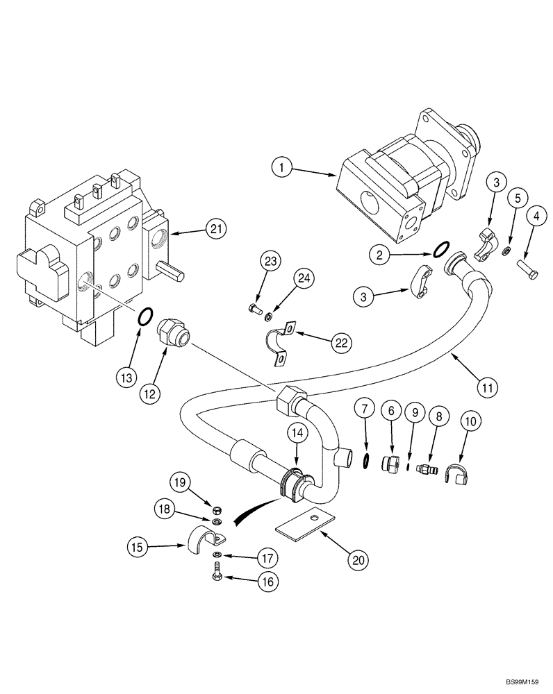 Схема запчастей Case 1150H_IND - (08-03) - HYDRAULICS - EQUIPMENT (08) - HYDRAULICS