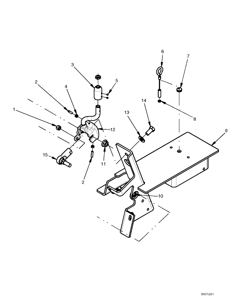 Схема запчастей Case 430 - (09-16) - LOADER & GROUND DRIVE CONTROL - RH (09) - CHASSIS