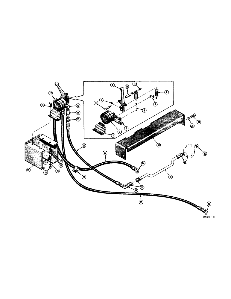 Схема запчастей Case 310D - (162[1]) - C-12 WINCH HYDRAULIC CONTROLS (07) - HYDRAULIC SYSTEM