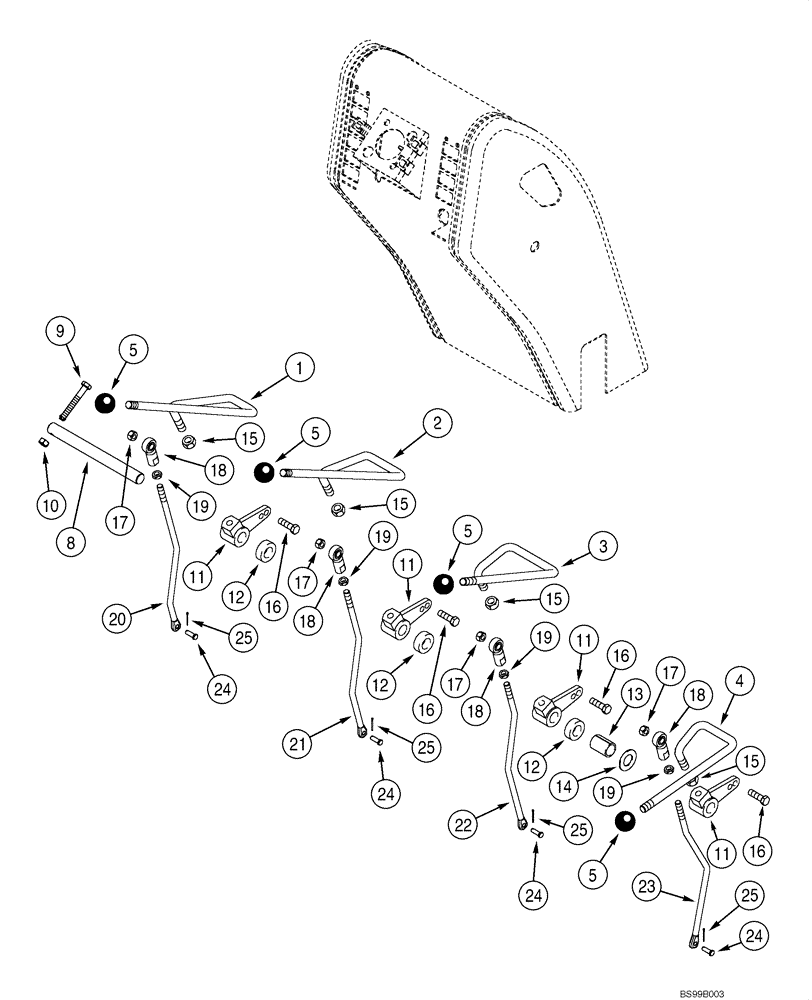 Схема запчастей Case 586G - (09-01) - CONTROLS - FORKLIFT (09) - CHASSIS