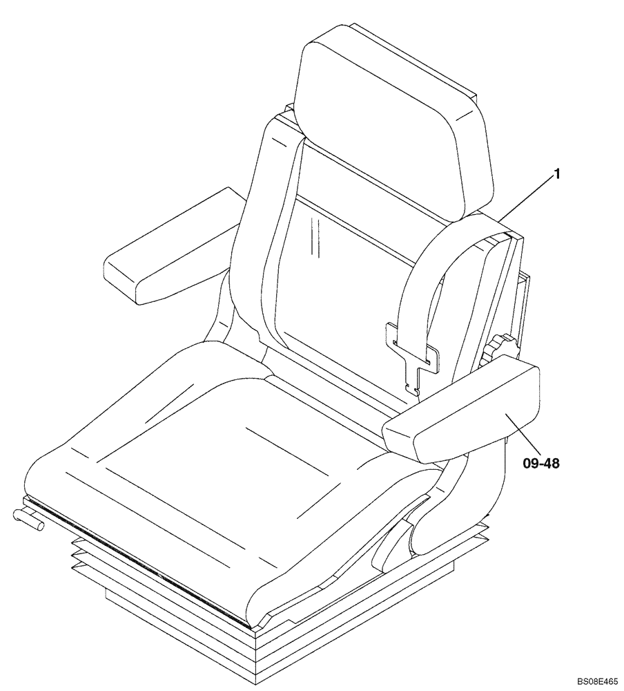 Схема запчастей Case SV208 - (09-56[01]) - SEATBELT, RETRACTABLE (3") (GROUP 695) (ND107455) (09) - CHASSIS/ATTACHMENTS