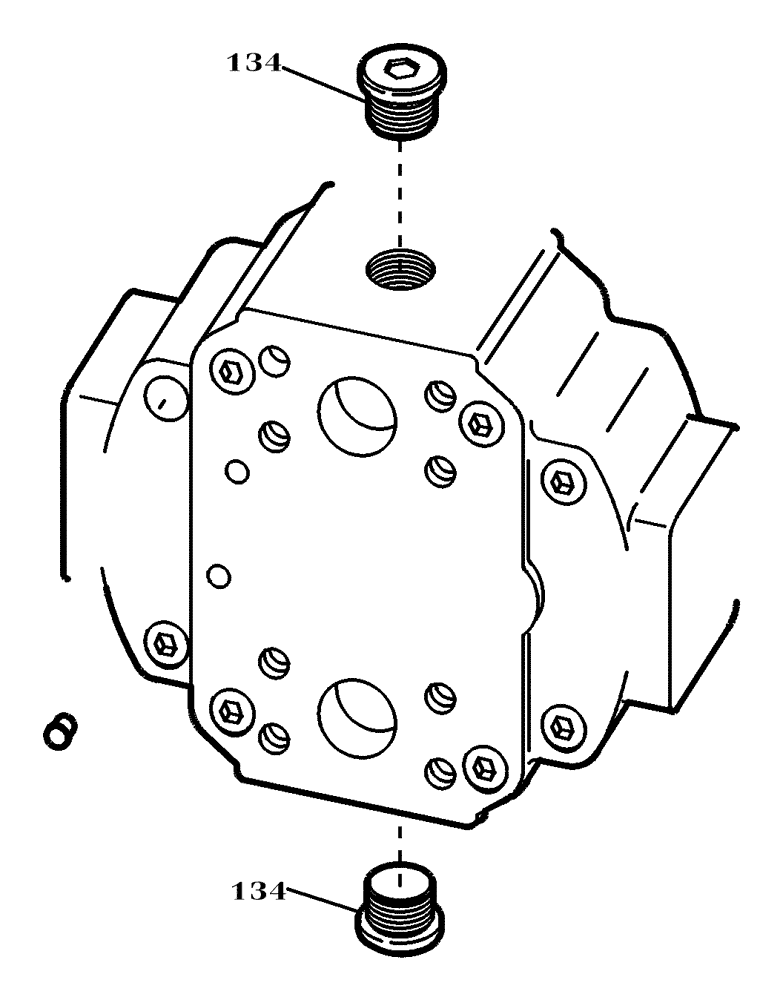 Схема запчастей Case 221E - (22.128[2988401000]) - REGULATION HYDRAULIC MOTOR CONTROL UNIT FOR HIGH SPEED VERSION (35) - HYDRAULIC SYSTEMS