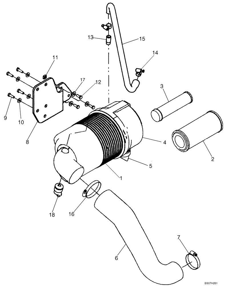 Схема запчастей Case 440 - (02-05) - AIR CLEANER - ENGINE (02) - ENGINE