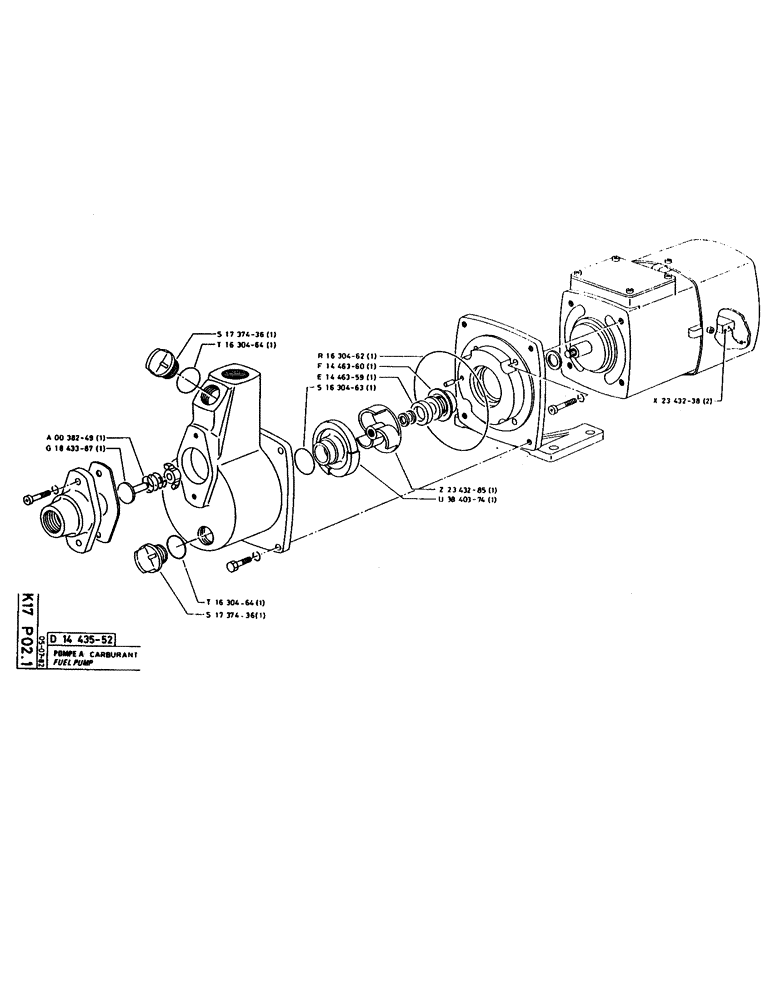 Схема запчастей Case 160CL - (270) - FUEL PUMP (02) - FUEL SYSTEM