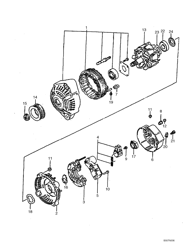 Схема запчастей Case 750L - (04-02) - ALTERNATOR ASSY (04) - ELECTRICAL SYSTEMS