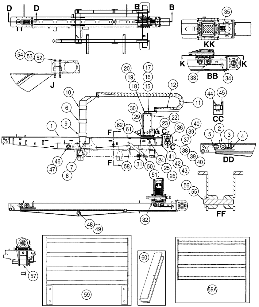 Схема запчастей Case 6030 - (09-06) - BOOM (09) - CHASSIS/ATTACHMENTS