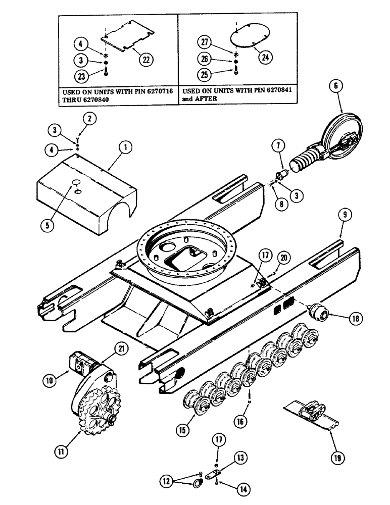 Схема запчастей Case 40 - (048) - CRAWLER UNDERCARRIAGE AND ATTACHING PARTS (48) - TRACKS & TRACK SUSPENSION