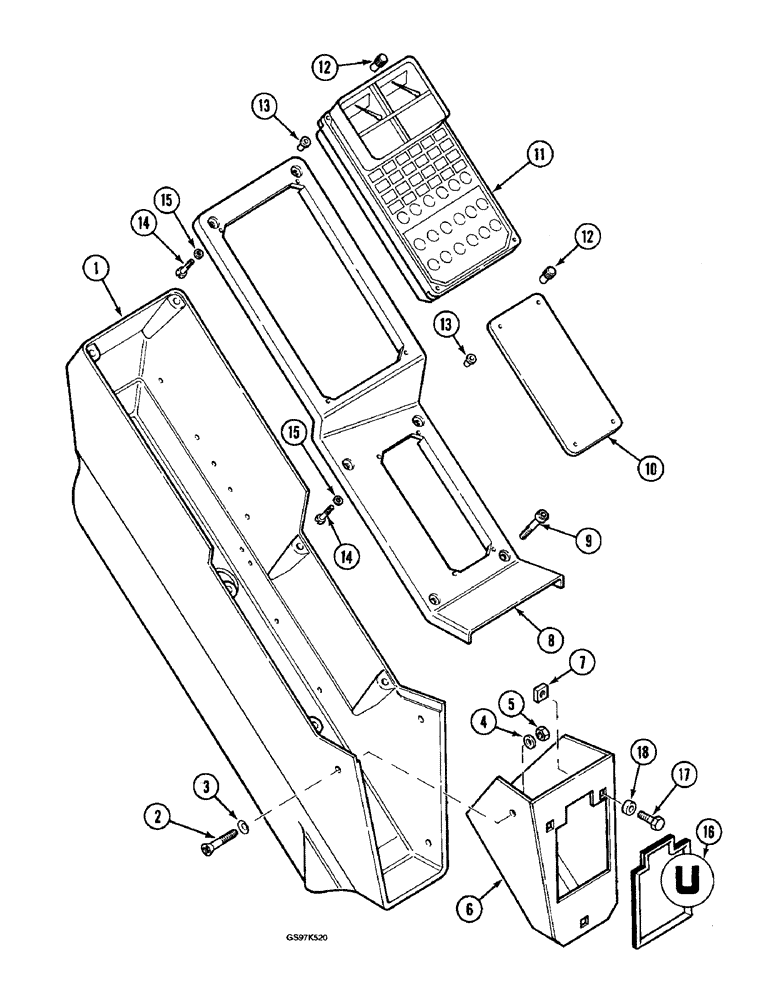 Схема запчастей Case 220B - (4-12) - INSTRUMENT PANEL, P.I.N. 74441 THROUGH 74515 (04) - ELECTRICAL SYSTEMS