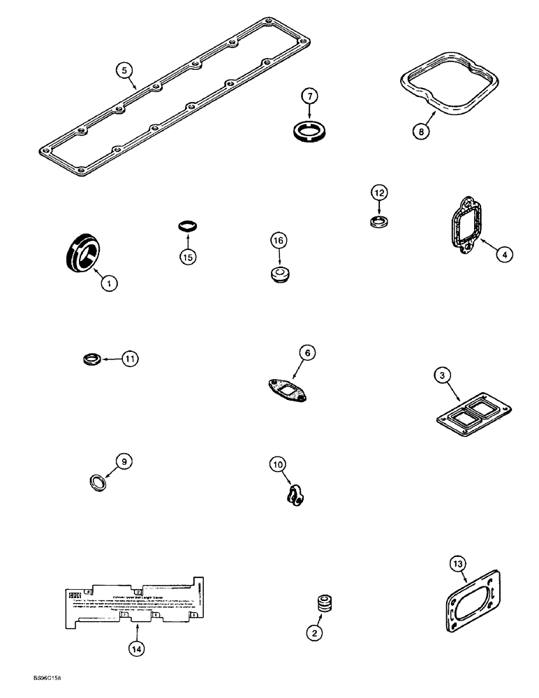 Схема запчастей Case 9030B - (2-80) - GASKET KIT, 6T-590 ENGINE, PRIOR TO P.I.N. DAC03#2001, VALVE GRIND (02) - ENGINE